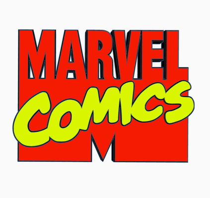 marvel comics logo display by maniacmancave3d mcu captain america avengers iron man black panther thor shelf decor movie film mancave 3d print model - Mito3D