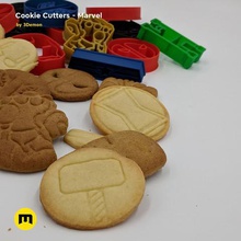 marvel cookie cutters set various baking kitchen gift christmas cookiecutter cookiecutters infinity gauntlet iron man captain america hulk black panther thor vision doctor strange hydra widow ant-man thanos 3d print model - Mito3D