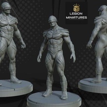 marvel crisis protocol cyclops presupported included game sentinel miniature juggernaut xmen magneto avengers inhumans asgard 3d print model - Mito3D