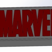 marvel-logo home logo marvel avengers ironman 3d print model - Mito3D