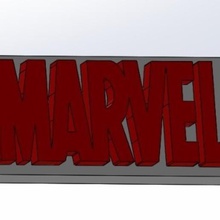 marvel-logo home logo marvel avengers ironman 3d print model - Mito3D