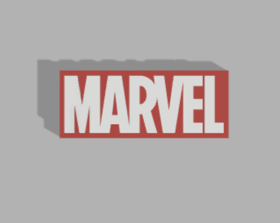 marvel logo Art thanos spiderman avenger comics film action decoration 3d print model - Mito3D
