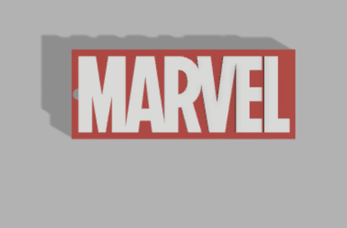 marvel logo key ring Gadget thanos spiderman avenger comics film action decoration porteclef 3d print model - Mito3D