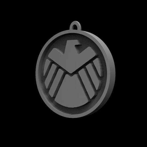 marvel shj'el'd logo art mcu loki hulk antman hydra panthère noire captain america deadpool spiderman thor ironman de super-héros un trousseau clés 3D print model - Mito3D