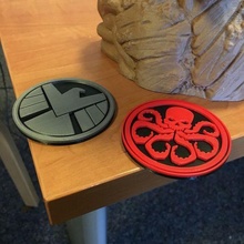 marvel shield hydra emblems art signs logos 3d print model - Mito3D