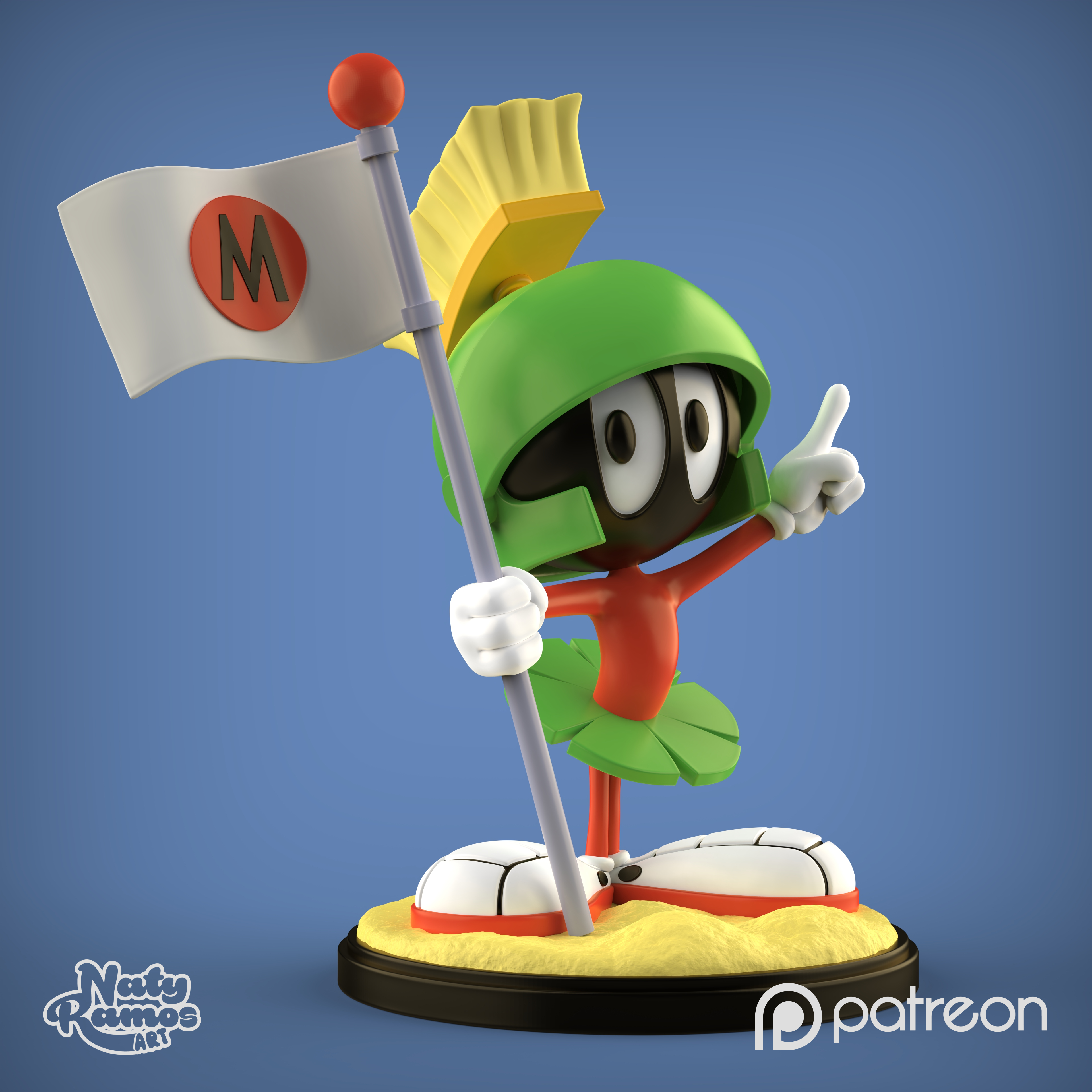 marvin marciano arte el maluco melodias brinquedo desenho animado admirador demonio 3D print model - Mito3D