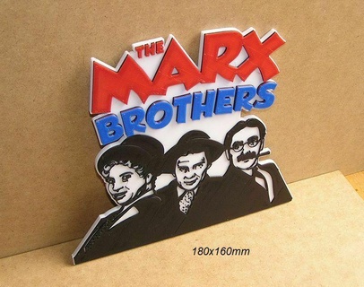 marx brothers humorists funny movies vintage impression3d black white 3d print model - Mito3D
