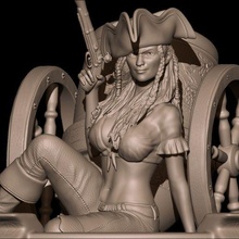 mary 3d print woman robot pirates walades 3d print model - Mito3D