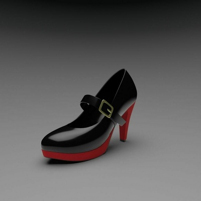 mary jane heels higheels fashion footwear shoes woman foot blender heel clothing character 3d print model - Mito3D
