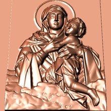 Maria klein Jesus Dekoration Schlüsselring Frau sla cnc Unterstützung einfach drucken orthodox Cristian katholisch 3d print model - Mito3D