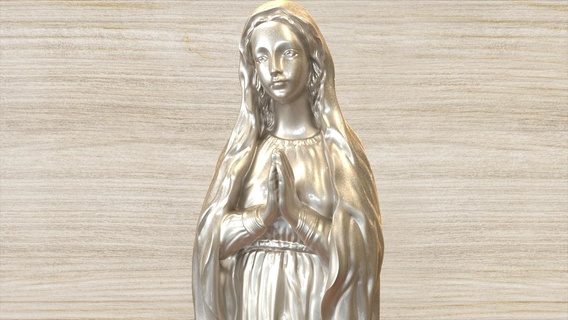 Maria virgem estátua 3d print model - Mito3D