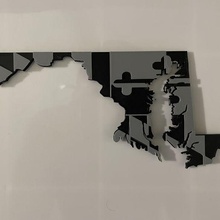 Maryland bandera Arte 3d print model - Mito3D
