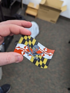 maryland pirate flag keychain 3d print model - Mito3D