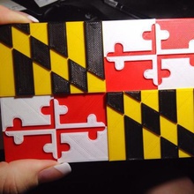 maryland state flag art signs logos 3d print model - Mito3D