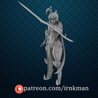 amaha lâmina anime tampo mesa borda jogos dnd d rpg fêmea corrompido 3d print model - Mito3D