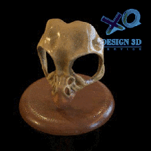 mascara Halloween calavera oiseau mode 3d print model - Mito3D