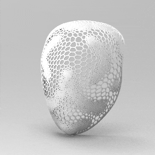 rímel mascarar Voronoi cosplay Bruxas arte cara deco designe param trico paramétrico util moda mascarilla escultura Criador 3d print model - Mito3D