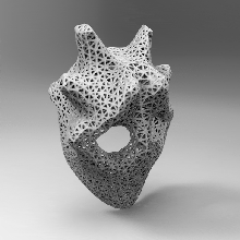 Wimperntusche Maske voronoi Cosplay Mode Kunst Gesicht Deko designe param Trico parametrisch util moda Mascarilla Skulptur escultura 3d print model - Mito3D