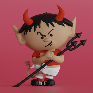 mascota diablos del toluca funko pop fut bol fot ball diablito diablo 3d print model - Mito3D