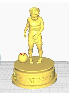 Maskottchen booten Futebol Fußball Simbolo Amulett Junge Pissen Urin 3d print model - Mito3D