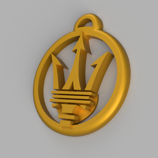 Maserati logo anahtarlık Uzuniba araba marka hediye 3d print model - Mito3D