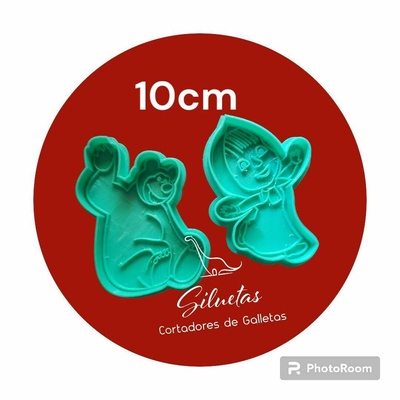 masha bear cookie cutters 3d print model - Mito3D