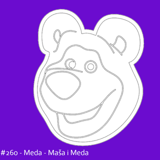masha orso biscotto taglierina stl file cartone animato 3d print model - Mito3D