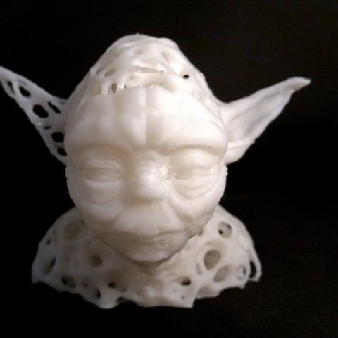 mashup-yoda divers de star wars voronoi le crâne cyborg remix gratuit tête starwars la créature meshmixer 3D print model - Mito3D