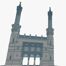moschea haram Mecca architettura 3d print model - Mito3D
