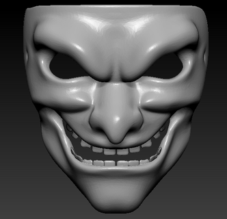 Maske Halloween Angst 3d print model - Mito3D
