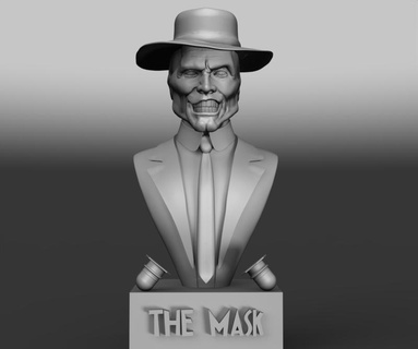 máscara Ciencias ficción Arte película personaje historietas oscuro hourse dc Jim carrey juguete escultura súper héroe 3d print model - Mito3D