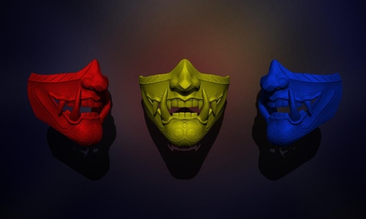 maschera mascella demone paura cosplay 3d print model - Mito3D