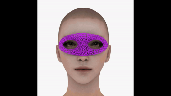 máscara gafas cara niña mujer asombroso 3d print model - Mito3D