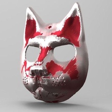 masque chat 3d print model - Mito3D