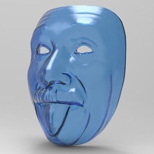 Maske einstein 3d print model - Mito3D