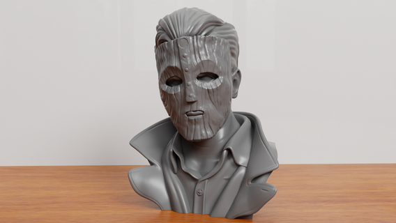 máscara 3d impresión modelo cabeza grande juguete personalizado hourse oscuro juegos juguetes chibi stl chibistl 3dxm película Jim Carrey 3d print model - Mito3D