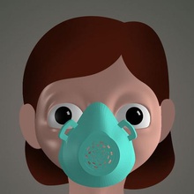 Maske Kinder tool Gesundheit Atem-Verbesserung - Schutz Staub-Maske corona covid19 Gesichts-Maske Kinder-Maske 3d print model - Mito3D