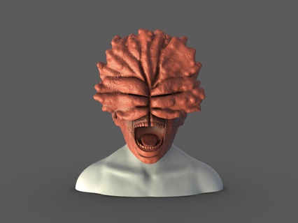 masque clicker dernier sculpture figure modèle 3d conception casque 3d print model - Mito3D
