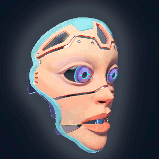 máscara cyberpunk mujer Moda 3d print model - Mito3D