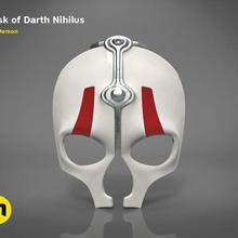 máscara de darth nihilus jogo morte força traje armadura sith senhor branco printable brinquedo wearable 3d print model - Mito3D