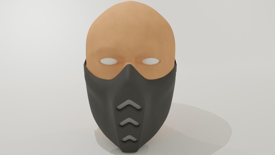 máscara delta apertura mecanismo diseño 3d print model - Mito3D