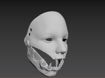 maschera viso 3d cosplay 3d print model - Mito3D