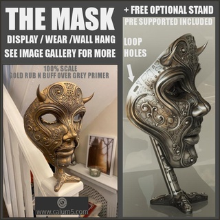 maschera gratuito opzionale In piedi statua 3dprint scultura figurina donna arredamento design carattere parete arte mascherina 3d print model - Mito3D