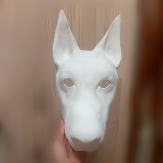 masque helloween chien velu tête fursuit base cosplay Loup 3d print model - Mito3D