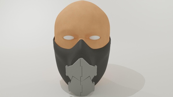 mask hinges opening mechanism design 3d print model - Mito3D