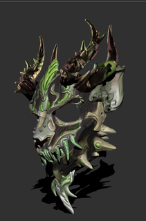 mask horned seer warha hammer war rat ratmen horns teeth animal decoration detailed 3d print model - Mito3D