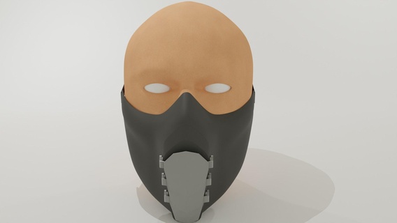 máscara lapels2 apertura mecanismo diseño 3d print model - Mito3D