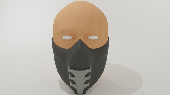 máscara solapas apertura mecanismo diseño 3d print model - Mito3D