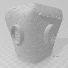 masque m performance art covid 3d print model - Mito3D
