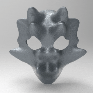 maschera voronoi cosplay Halloween arte viso deco designare parametrico utile moda scultura Creatore 3d print model - Mito3D